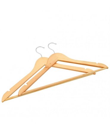 vidaXL 100 pcs Clothes Hanger Set Non-slip Hardwood — Colour: brown