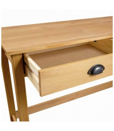 vidaXL Console Table Hill with 2 Drawers 110x45x74 cm Solid Pine Wood — Colour: brown