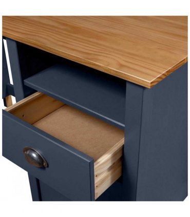 vidaXL Desk Hill with 3 Drawers Grey 120x50x74 cm Solid Pine Wood — Size: 120 x 50 x 74 cm