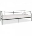 284674 vidaXL DayBed Frame without Mattress Grey Metal 90x200 cm