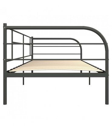 284674 vidaXL DayBed Frame without Mattress Grey Metal 90x200 cm