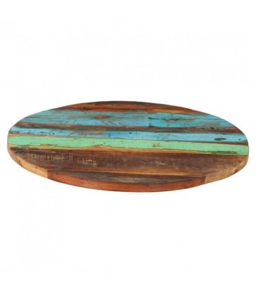 vidaXL Table Top | Multicolour | Solid reclaimed wood | Medium — Size: 60 cm 25-27 mm