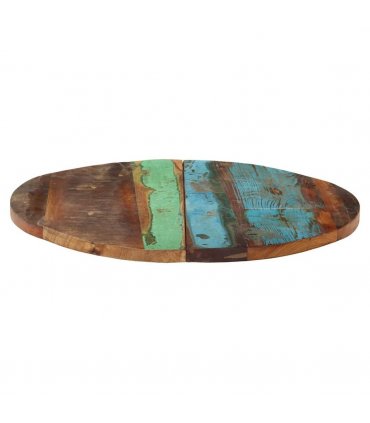 vidaXL Table Top | Multicolour | Solid reclaimed wood | Medium — Size: 60 cm 25-27 mm