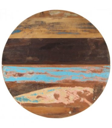 vidaXL Table Top | Multicolour | Solid reclaimed wood | 80 cm Diameter | Durable — Size: 80 cm 25-27 mm