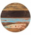 vidaXL Table Top | Multicolour | Solid reclaimed wood | 80 cm Diameter | Durable — Size: 80 cm 25-27 mm