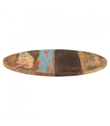vidaXL Table Top | Multicolour | Solid reclaimed wood | 80 cm Diameter | Durable — Size: 80 cm 25-27 mm