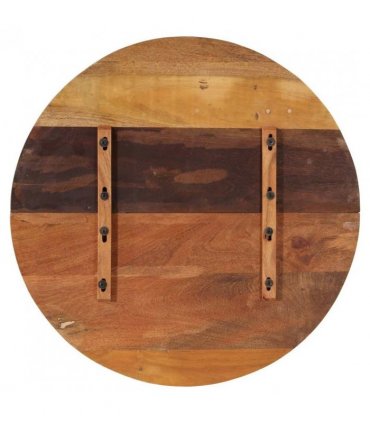 vidaXL Table Top | Multicolour | Solid reclaimed wood | 80 cm Diameter | Durable — Size: 80 cm 25-27 mm