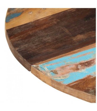 vidaXL Table Top | Multicolour | Solid reclaimed wood | 80 cm Diameter | Durable — Size: 80 cm 25-27 mm