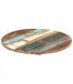 vidaXL Table Top | Multicolour | Solid reclaimed wood | 40 cm diameter — Size: 40 cm 25-27 mm