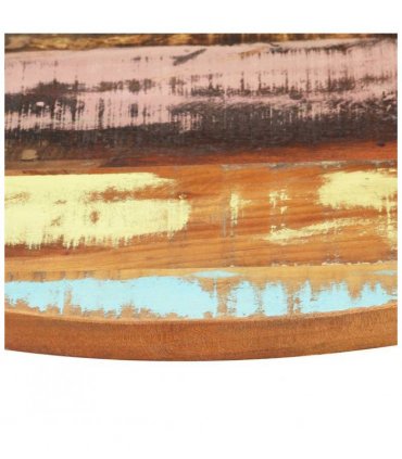 vidaXL Table Top | Multicolour | Solid reclaimed wood | 40 cm diameter — Size: 40 cm 25-27 mm