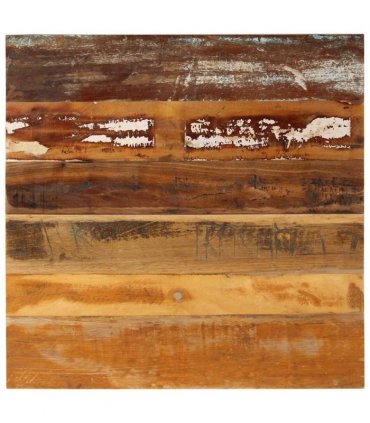 vidaXL Table Top | Mixed Wood Colours | Solid Tropical Reclaimed Wood | 70x70 cm — Size: 70 x 70 cm 15-16 mm