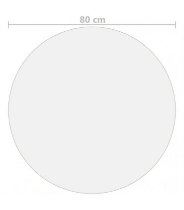 vidaXL Table Protector | Transparent | PVC | 80 cm diameter | Scratch-resistant — Colour: matte