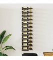 vidaXL Wall Mounted Wine Rack for 36 Bottles Gold Iron