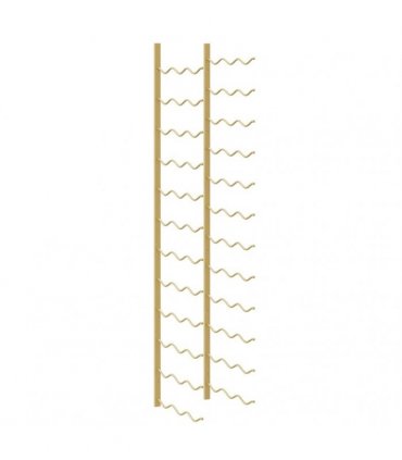 vidaXL Wall Mounted Wine Rack for 36 Bottles Gold Iron