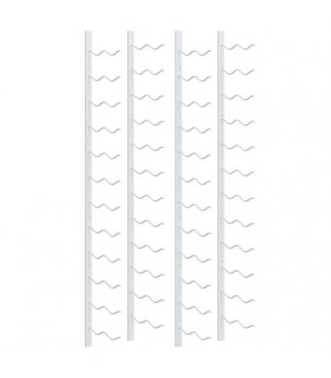 vidaXL Wall Mounted Wine Rack for 24 Bottles 2 pcs White Iron