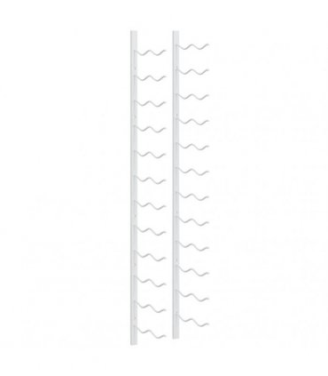 vidaXL Wall Mounted Wine Rack for 24 Bottles White Iron