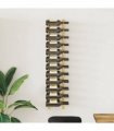 vidaXL Wall Mounted Wine Rack for 24 Bottles Gold Iron
