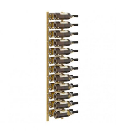 vidaXL Wall Mounted Wine Rack for 24 Bottles Gold Iron