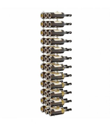 vidaXL Wall Mounted Wine Rack for 36 Bottles White Iron