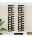 vidaXL Wall Mounted Wine Rack for 36 Bottles 2 pcs White Iron