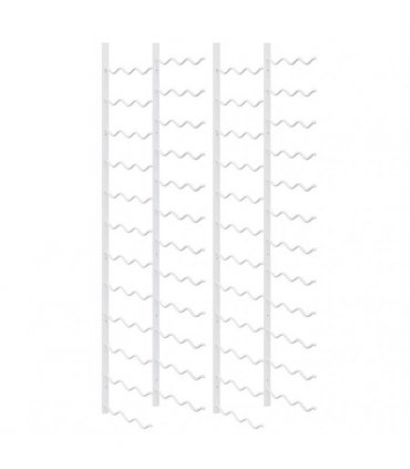 vidaXL Wall Mounted Wine Rack for 36 Bottles 2 pcs White Iron