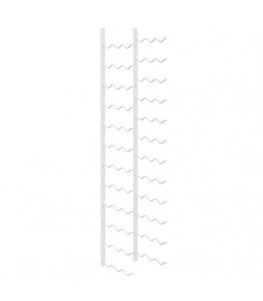 vidaXL Wall Mounted Wine Rack for 36 Bottles 2 pcs White Iron