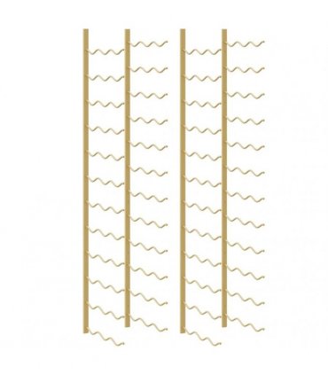 vidaXL Wall Mounted Wine Rack for 36 Bottles 2 pcs Gold Iron