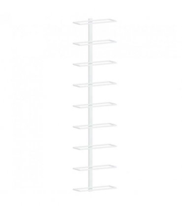 vidaXL Wall-mounted Wine Rack for 9 Bottles White Iron