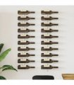 vidaXL Wall-mounted Wine Rack for 10 Bottles 2 pcs White Metal