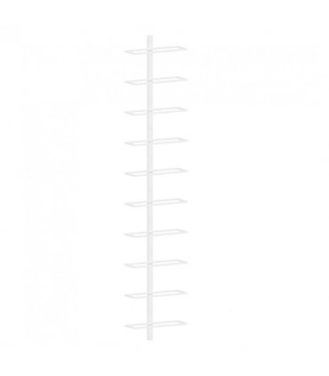 vidaXL Wall-mounted Wine Rack for 10 Bottles 2 pcs White Metal