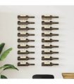 vidaXL Wall-mounted Wine Rack for 9 Bottles 2 pcs White Iron