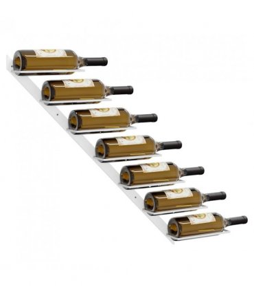 vidaXL Wall-mounted Wine Rack for 7 Bottles White Metal