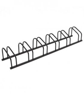 vidaXL Bike Rack for 6 Bikes Black Steel — Model: trapezoid