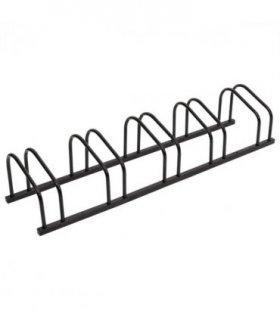 vidaXL Bike Rack for 5 Bikes Black Steel — Model: trapezoid