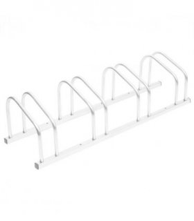 vidaXL Bike Rack for 4 Bikes Galvanised Steel — Colour: silver, Model: trapezoid