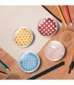 vidaXL Button Badges Kit with Pins 100 Sets Acrylic 58 mm