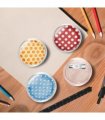 vidaXL Button Badges Kit with Pins 100 Sets Acrylic 25 mm