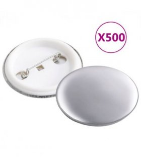 vidaXL Pinback Button Parts 500 Sets 37 mm