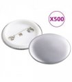 vidaXL Pinback Button Parts 500 Sets 37 mm