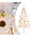 vidaXL Christmas Tree | White | PVC, steel | Medium | Christmas Tree — Size: 180 x 90 cm