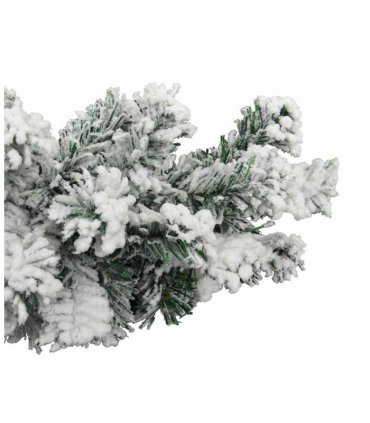 vidaXL Christmas Garland | Green with white snow flocking | PVC | 5 m length — Model: with flocked snow