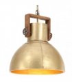 vidaXL Industrial Hanging Lamp 25 W Brass Round 40 cm E27 — Size: Ø 40 cm