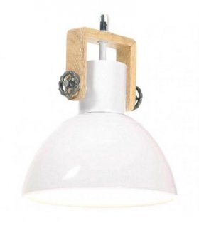 vidaXL Industrial Hanging Lamp 25 W White Round 30 cm E27 — Size: Ø 30 cm