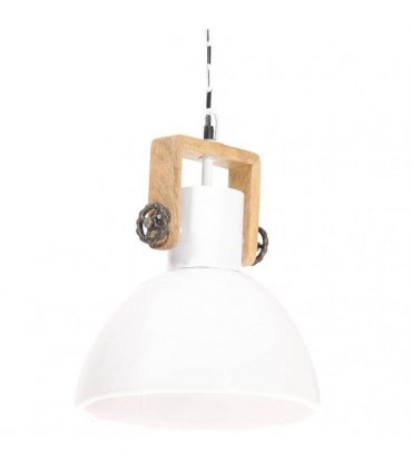 vidaXL Industrial Hanging Lamp 25 W White Round 30 cm E27 — Size: Ø 30 cm