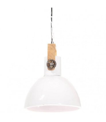 vidaXL Industrial Hanging Lamp 25 W White Round 30 cm E27 — Size: Ø 30 cm