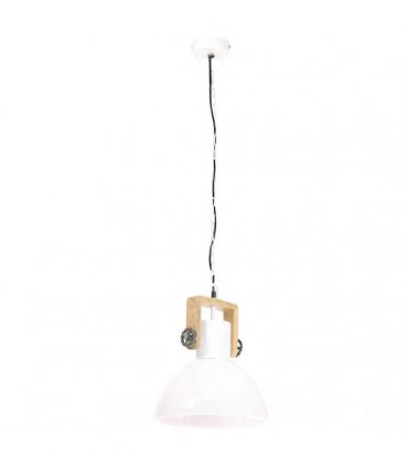 vidaXL Industrial Hanging Lamp 25 W White Round 30 cm E27 — Size: Ø 30 cm