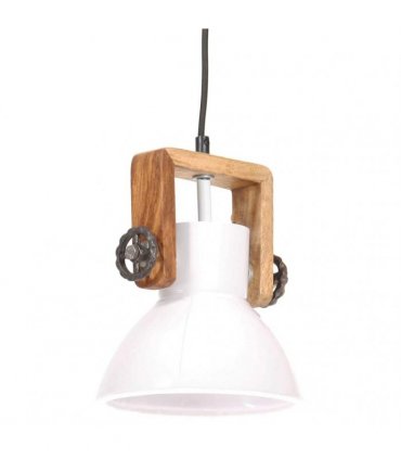 vidaXL Industrial Hanging Lamp 25 W White Round 19 cm E27 — Size: Ø 19 cm