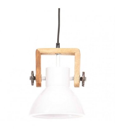 vidaXL Industrial Hanging Lamp 25 W White Round 19 cm E27 — Size: Ø 19 cm