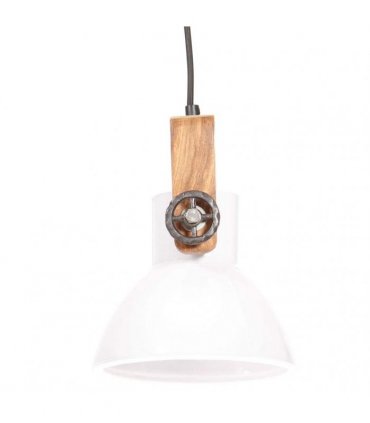 vidaXL Industrial Hanging Lamp 25 W White Round 19 cm E27 — Size: Ø 19 cm