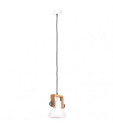 vidaXL Industrial Hanging Lamp 25 W White Round 19 cm E27 — Size: Ø 19 cm